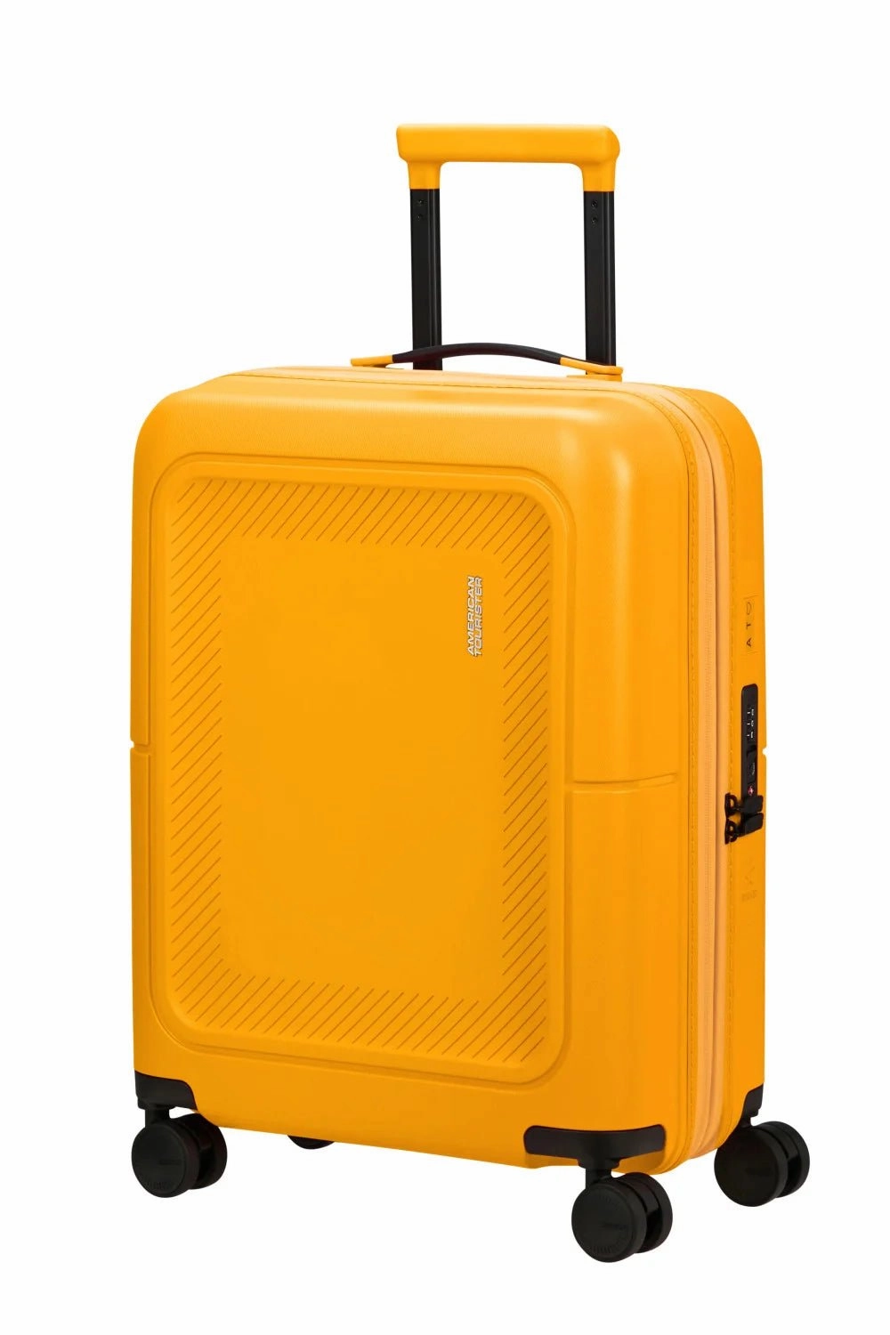 Unmissable Deal Today American Tourister Dashpop 55Cm Cabin Spinner - Expandable | Golden Yellow