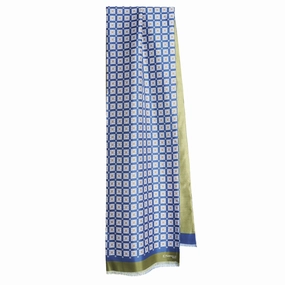 Price Slash Today Limited Time Steal Blue And Green Double Silk Scarf