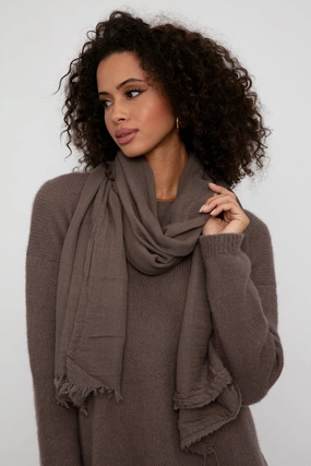 EndofWeek Deals Mega Online Discount Net Cashmere Scarf In Choco