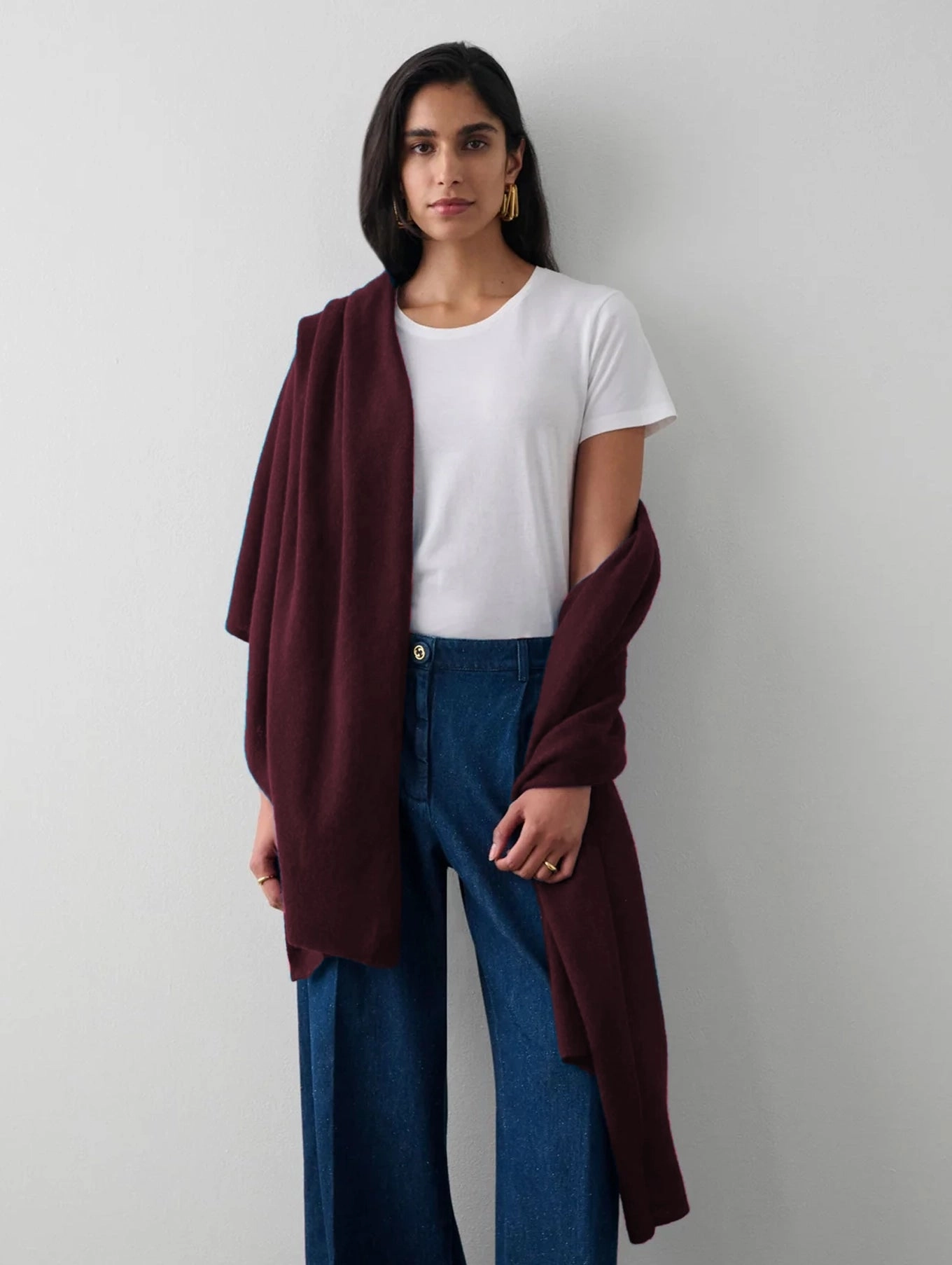 Trending Hot Picks Online Exclusive Deal Cashmere Travel Wrap - Deep Beet