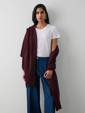 Trending Hot Picks Online Exclusive Deal Cashmere Travel Wrap - Deep Beet