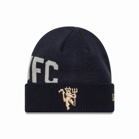 Manchester United Fc Navy Cuff Knit Beanie Hat Trending Hot Deal