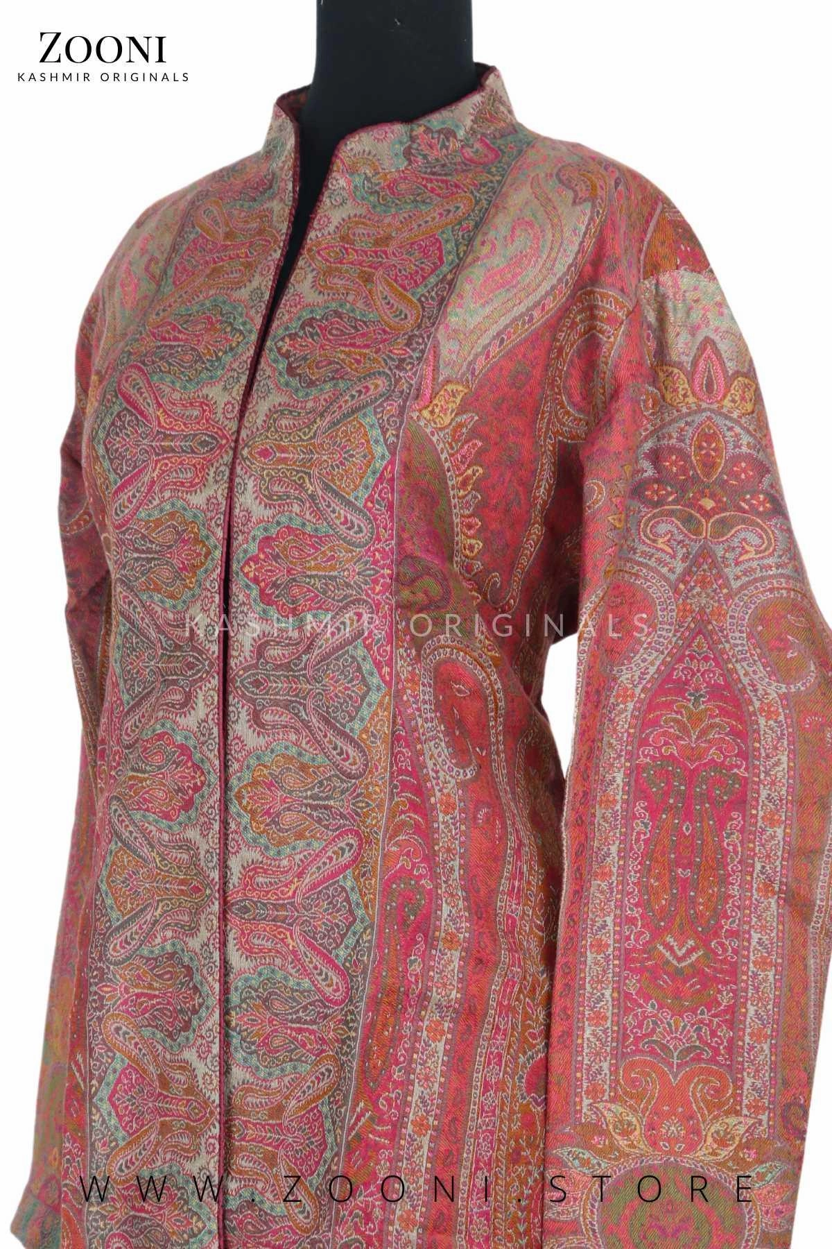 Todays Hot Savings Surprise Offer Now Royal - Limited Edition Stitched Kaani Woven Women'S Luxury Coat - Blush