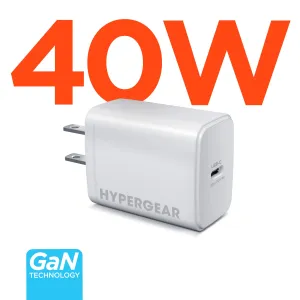 Speedboost 40W Usb-C Pd Gan Fast Wall Charger With Pps | White Trending Hot Picks