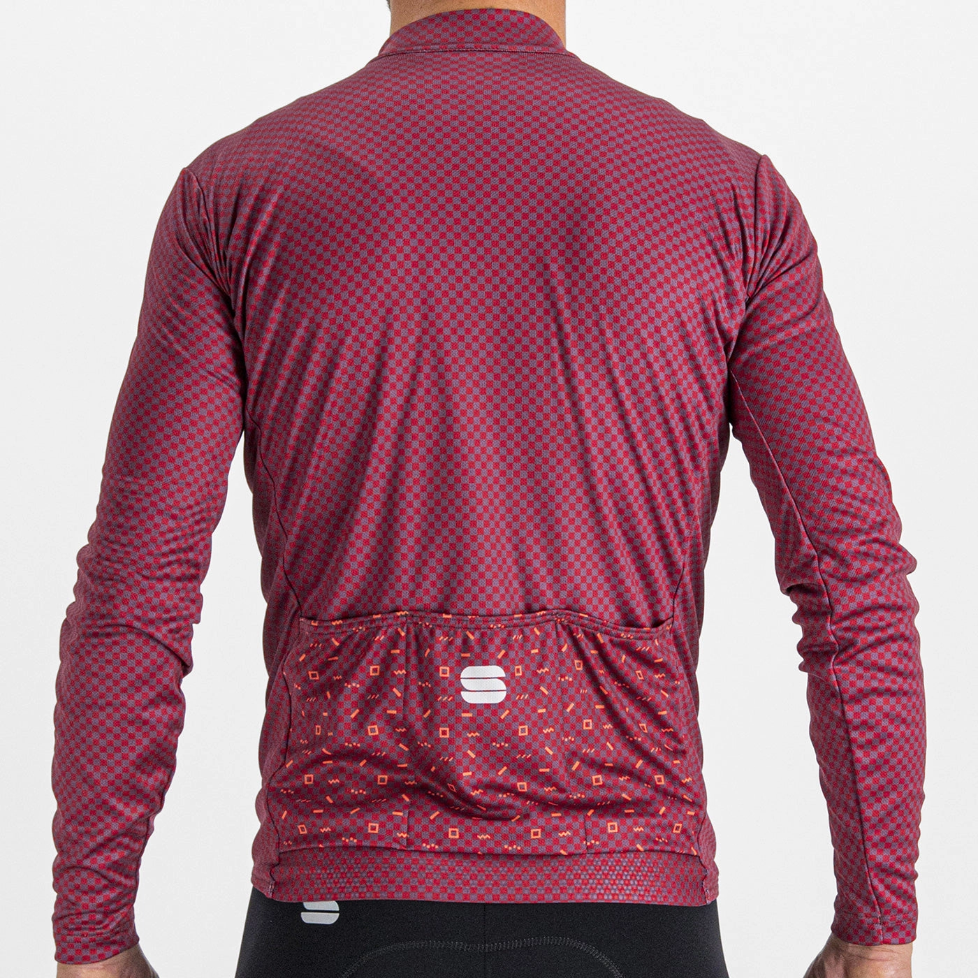 Sportful Checkmate long sleeve jersey - Bordeaux