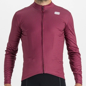 Sportful Checkmate long sleeve jersey - Bordeaux