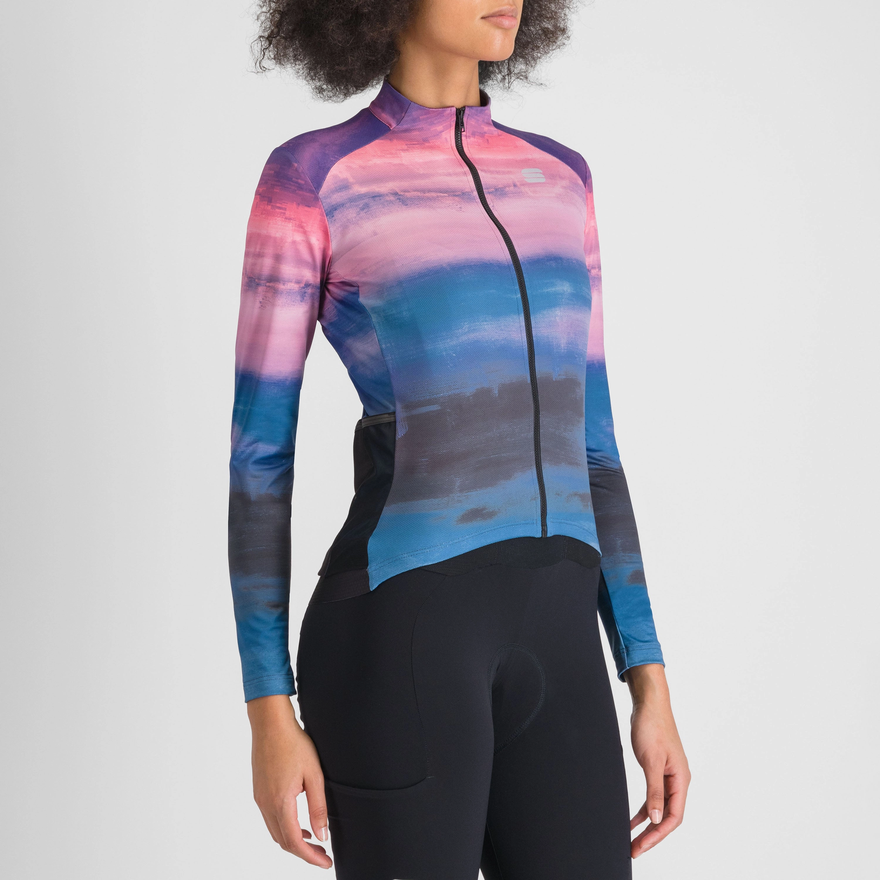 Sportful Flow Supergiara long-sleeved woman jersey - Blue pink