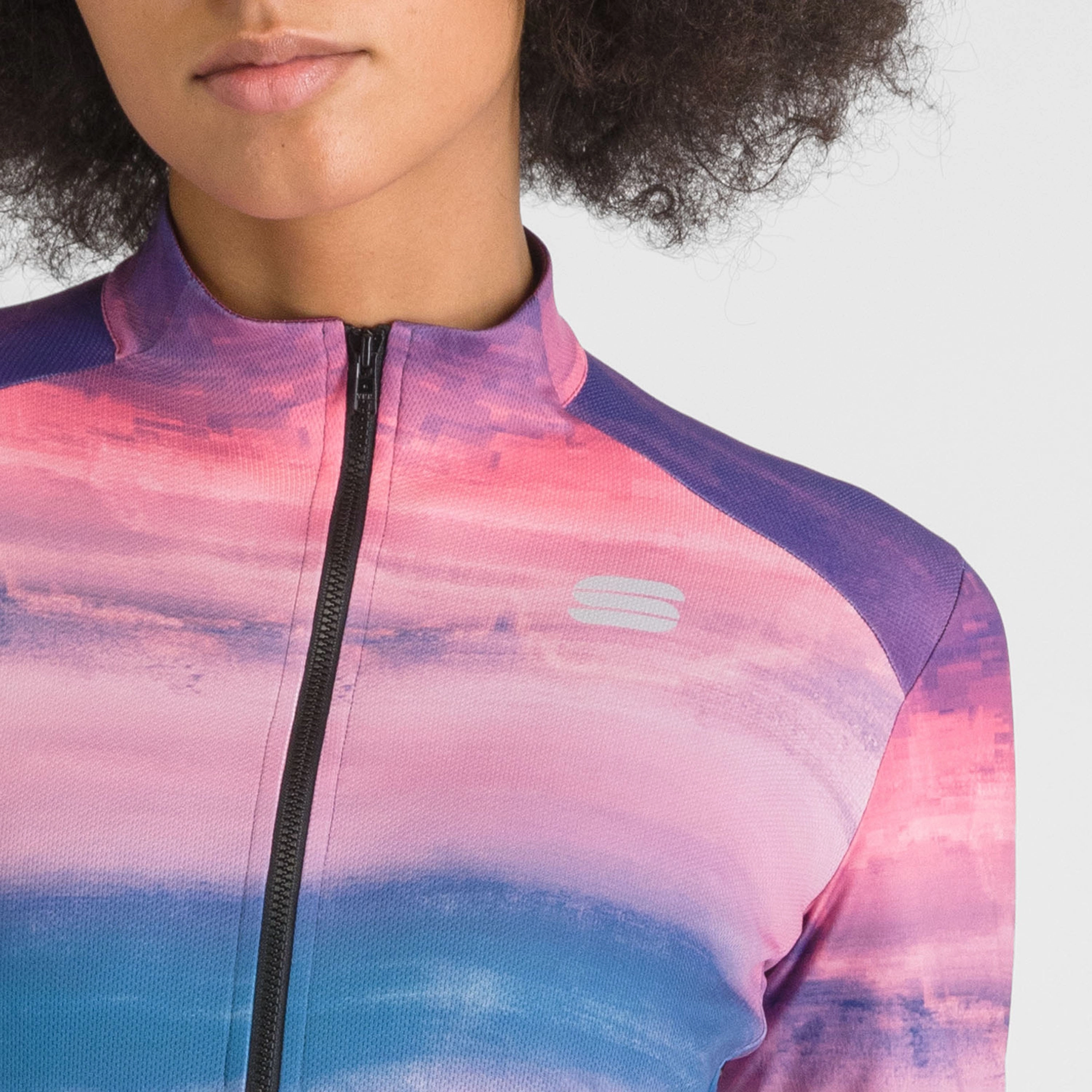 Sportful Flow Supergiara long-sleeved woman jersey - Blue pink