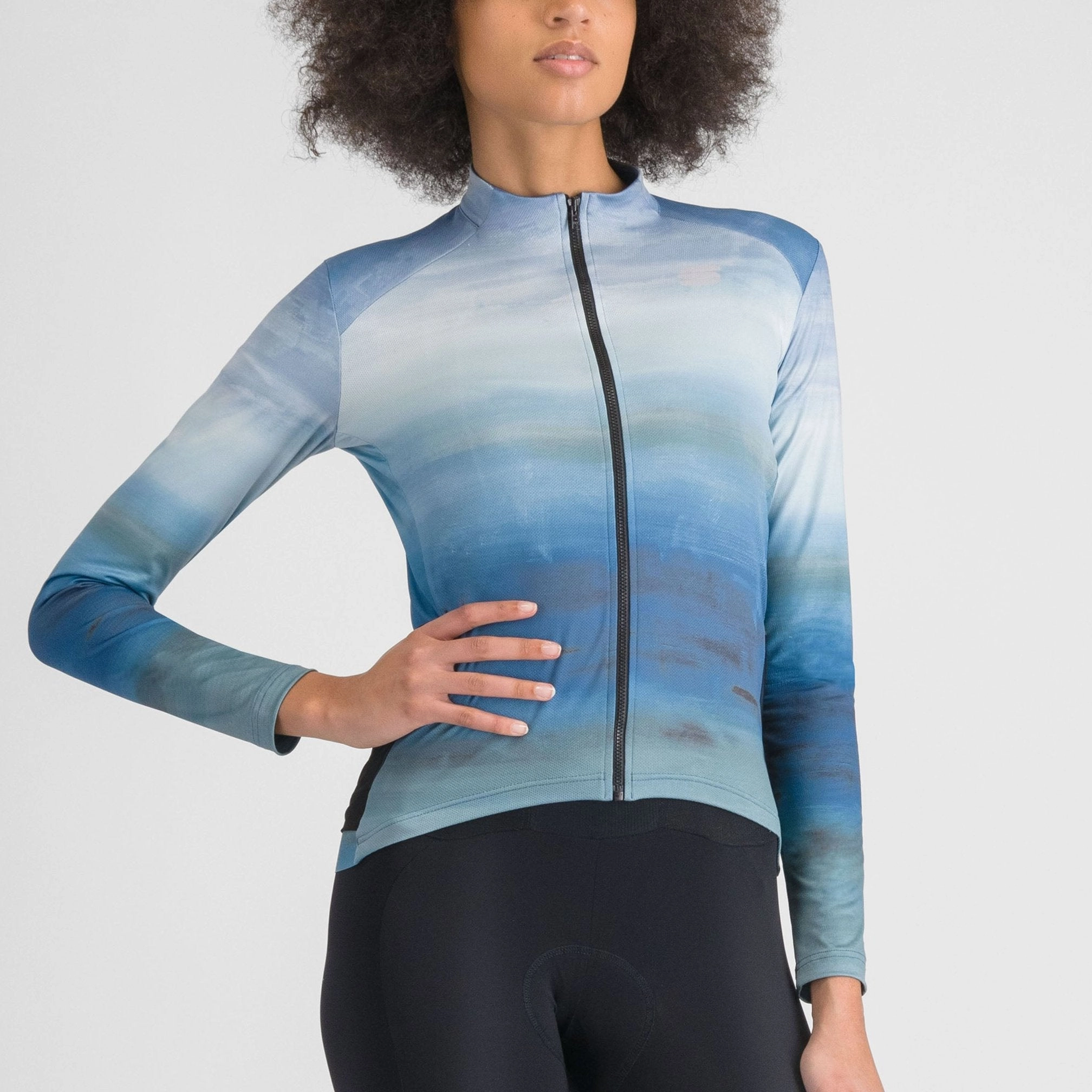 Sportful Flow Supergiara long-sleeved woman jersey - Blue