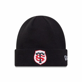Stade Toulousain Core Black Cuff Knit Beanie Hat Shop the Savings Grab Your Savings