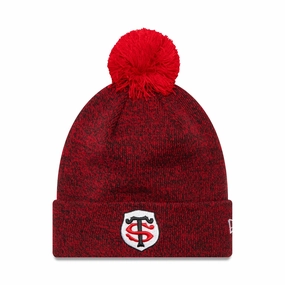 Stade Toulousain Marl Red Bobble Knit Beanie Hat Grab Your Savings