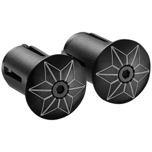 Supacaz Star Handlebar Tape Caps - Black