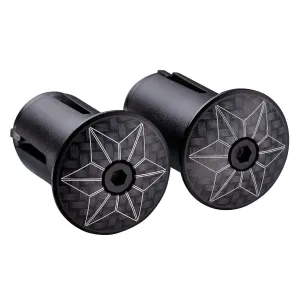 Supacaz Star Handlebar Tape Caps - Carbon