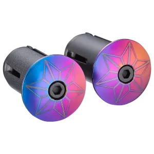 Supacaz Star Handlebar Tape Caps - Oil