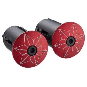 Supacaz Star Plugz handlebar tape caps - Red
