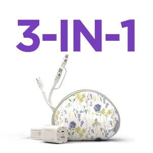 Techcessories | 30W Usb-C Pd Charging Kit With Travel Pouch | Floral Trending Today Steal