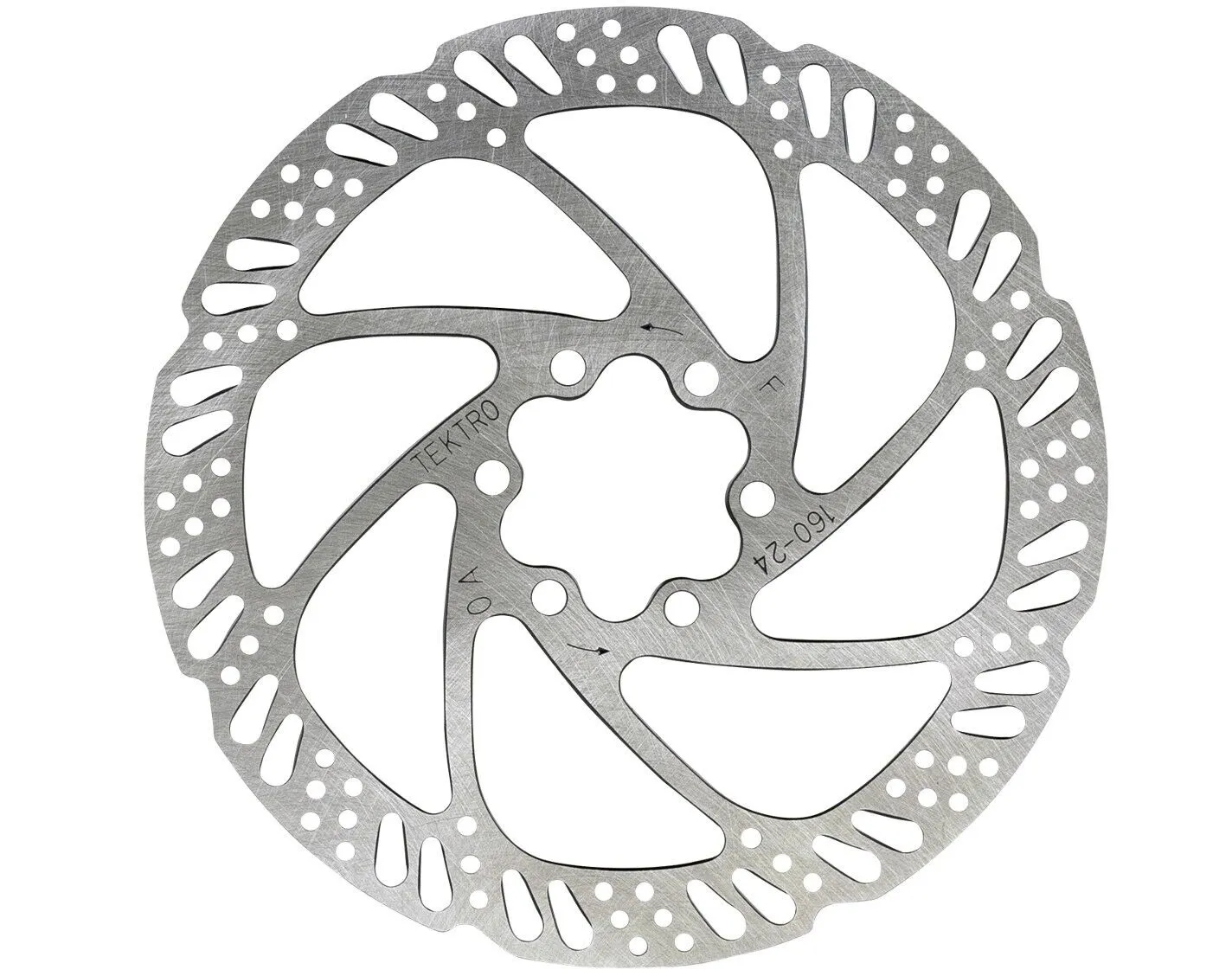 Tektro TR-24 Rounded Rotor - 160mm - 6 Bolt - Silver
