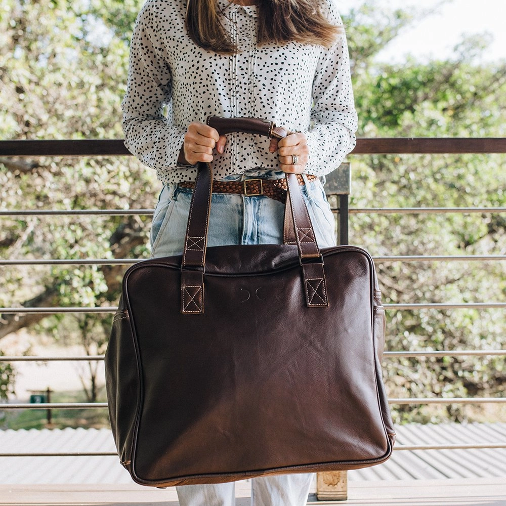 Thandana Leather Large Weekender Bag Today Only Discount Big Hot Sale