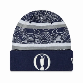 New Arrival Discount Flash Deal Today The Open Championships Jacquard Navy Cuff Knit Beanie Hat