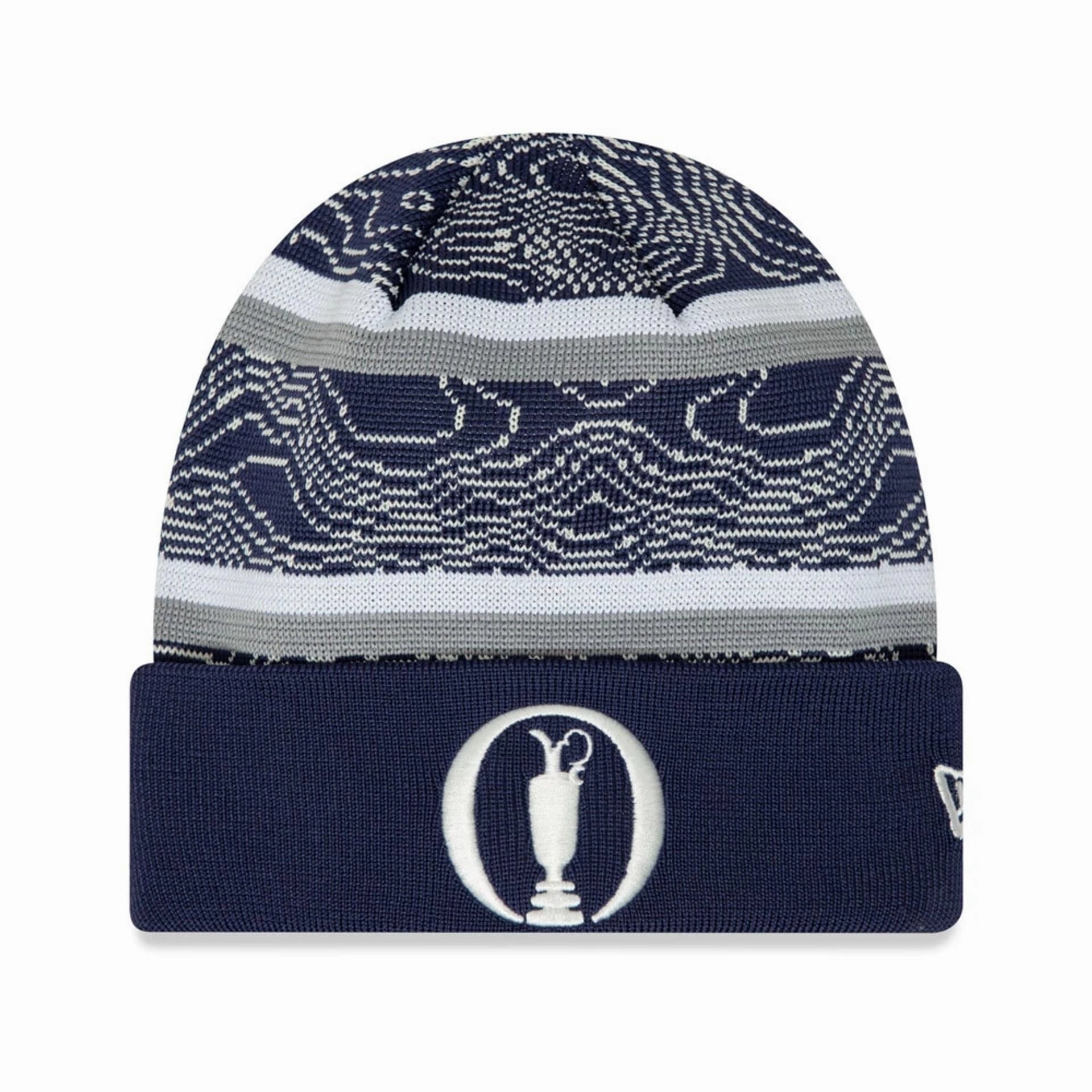 New Arrival Discount Flash Deal Today The Open Championships Jacquard Navy Cuff Knit Beanie Hat