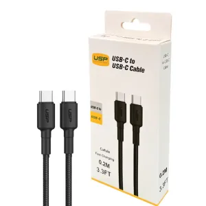 Shop the Savings Now Online Exclusive Steal 0.2M Boostup Cafule Usb-C To Usb-C Cable Charge & Connect Black Usp