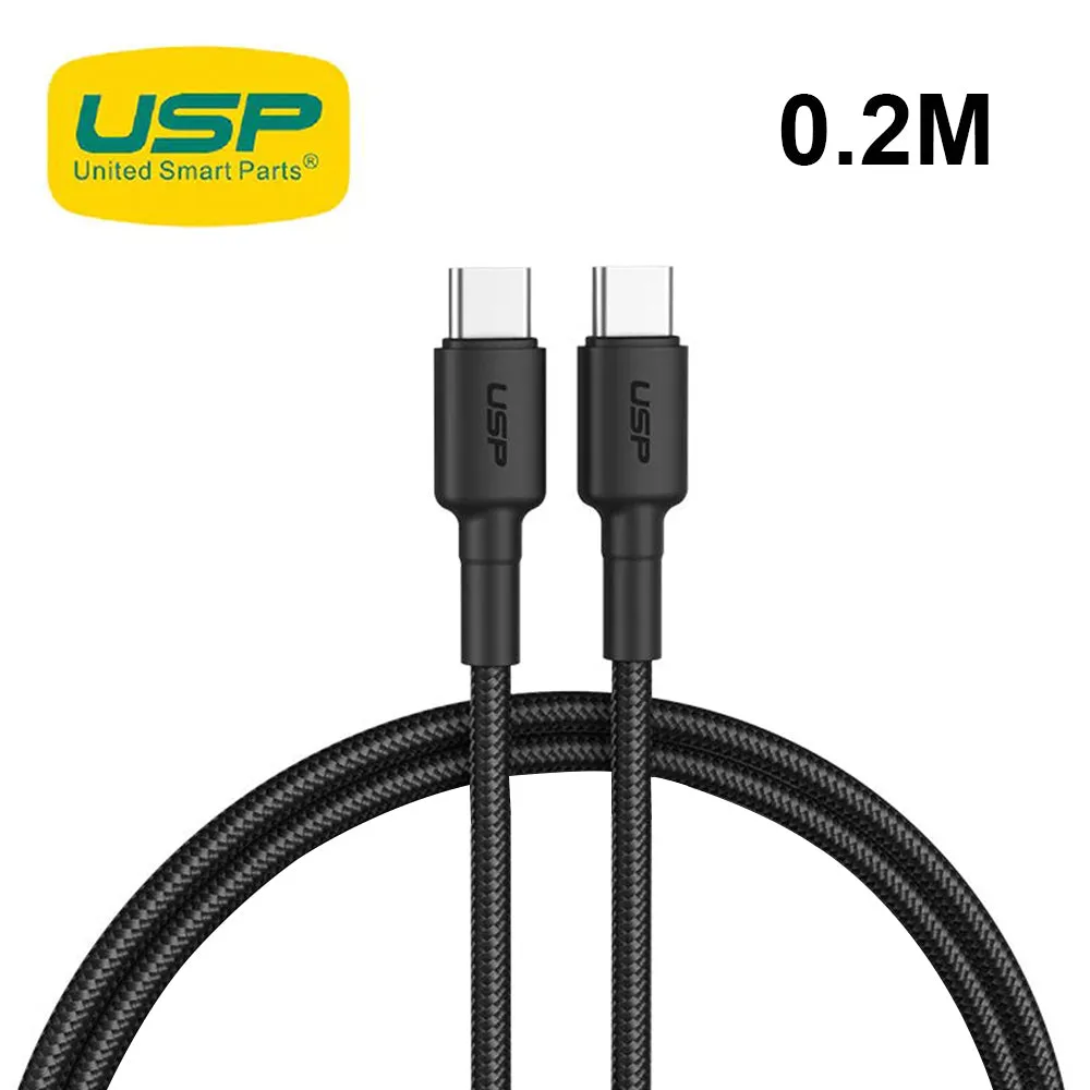 0.2M Boostup Cafule Usb-C To Usb-C Cable Charge & Connect Black Usp Limited Stock Offer Today Only Steal