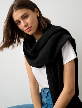 Shop Grab Now Cashmere Travel Wrap - Black