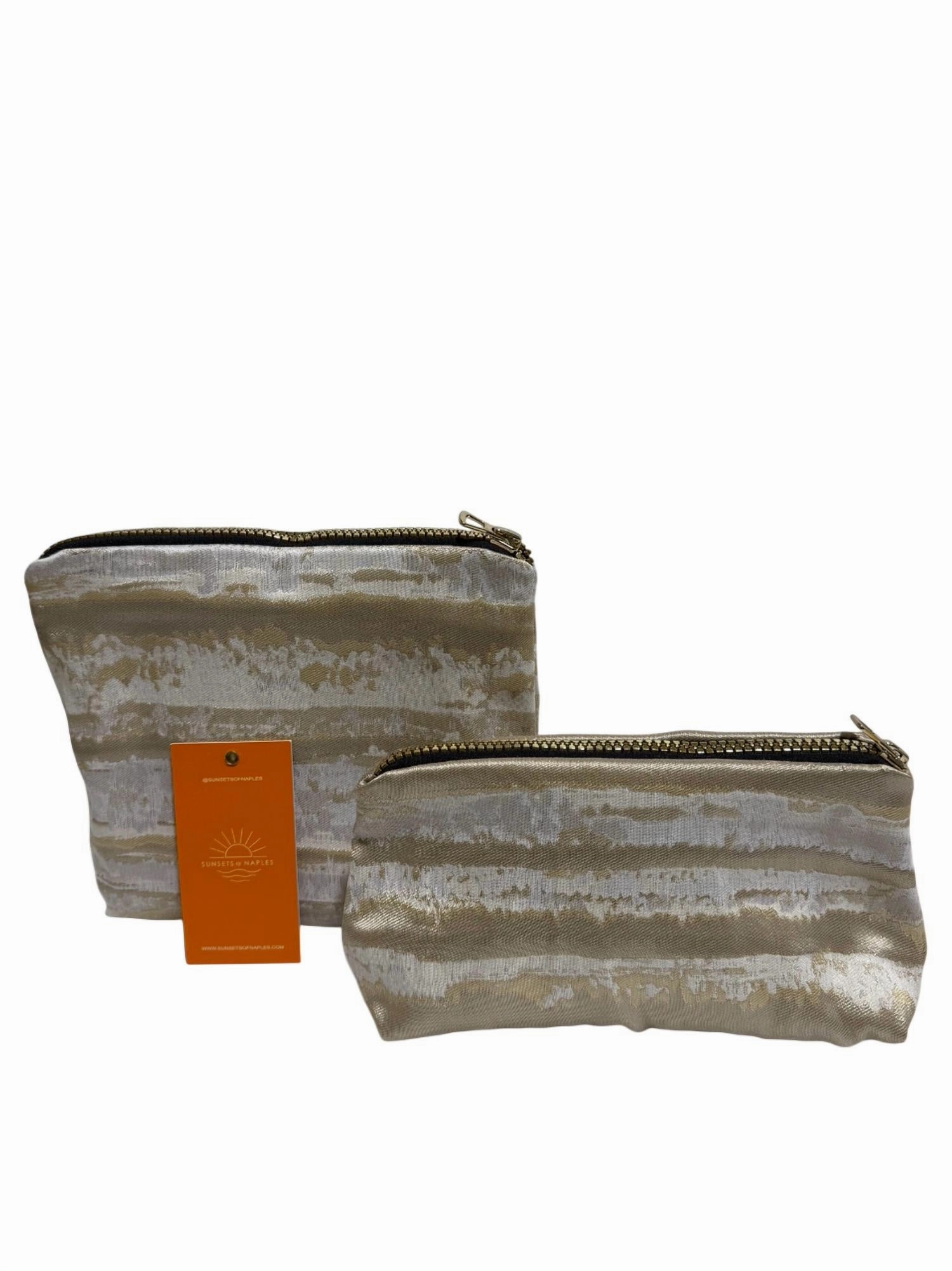 Make Up Bags Set In Gold And Silver Dont Miss Out