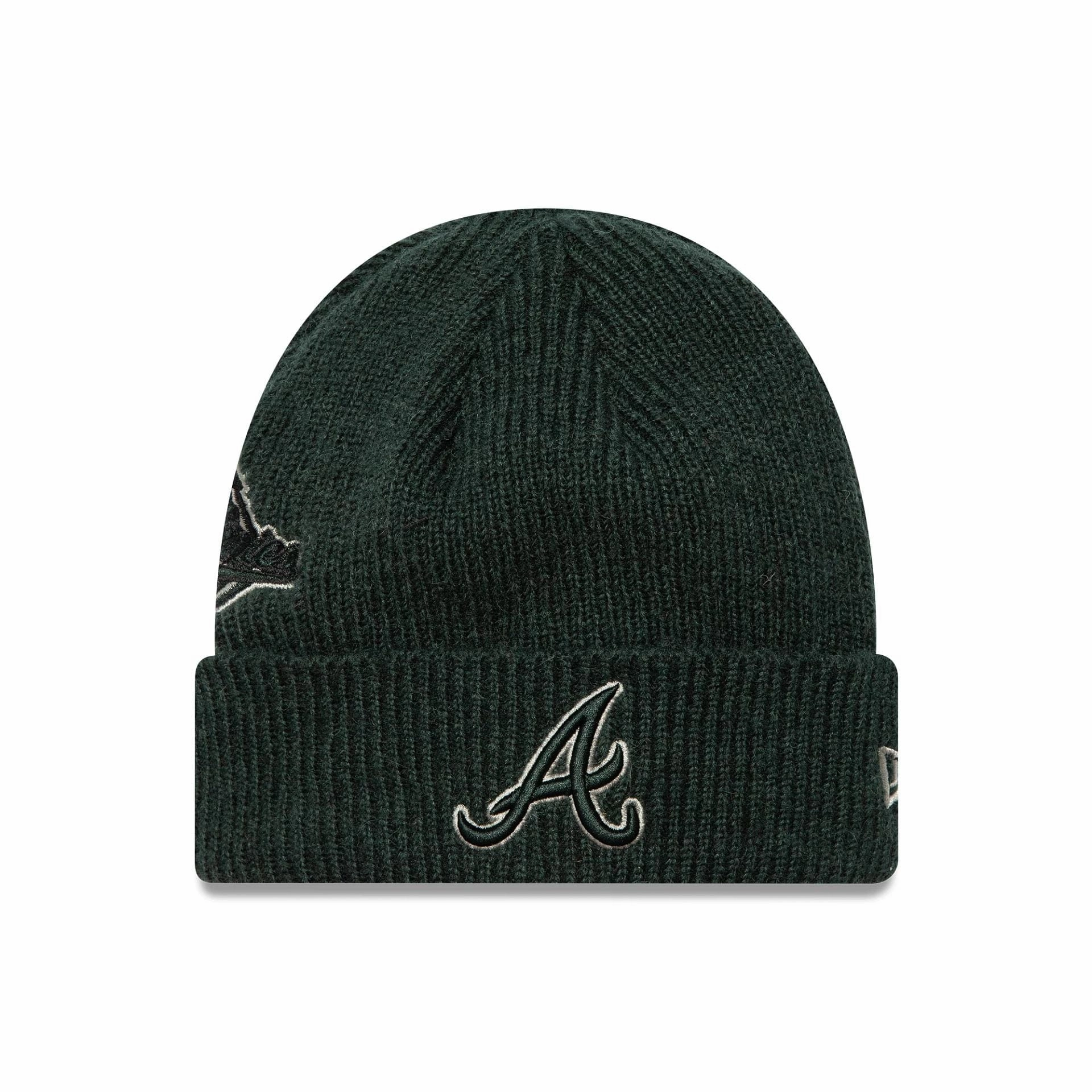 Atlanta Braves World Series Patch Dark Green Cuff Knit Beanie Hat Daily Special Offer