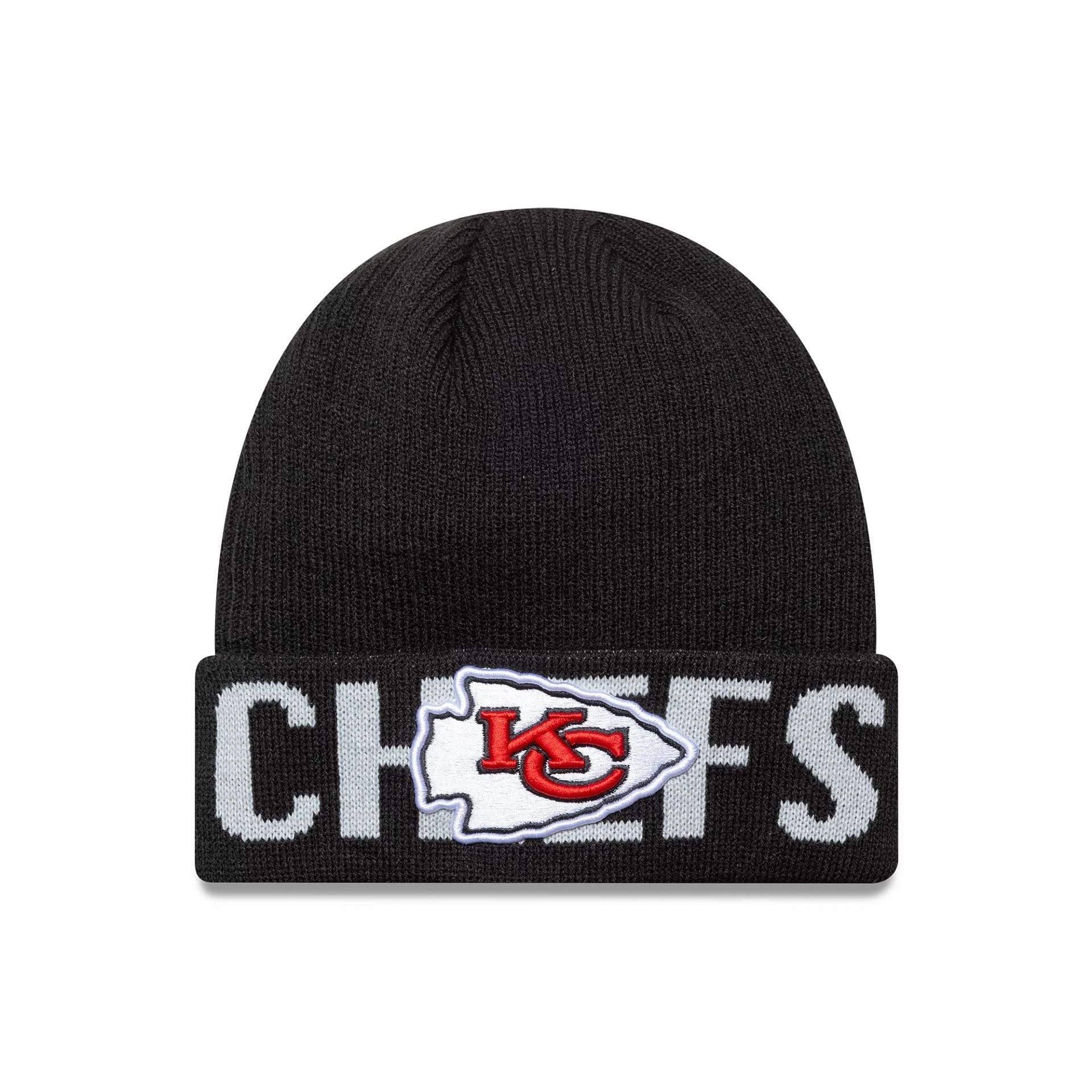 Hot Clearance Now Kansas City Chiefs Nfl Wordmark Black Cuff Knit Beanie Hat