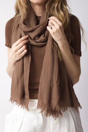 Open Cashmere Scarf In Cocoa Flash Sale Alert Now Price Drop Today