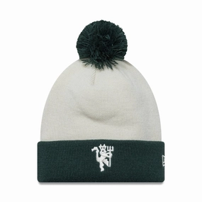 Manchester United Fc Womens Contrast Cream Cuff Knit Beanie Hat Special Deal Frenzy Clearance Blowout