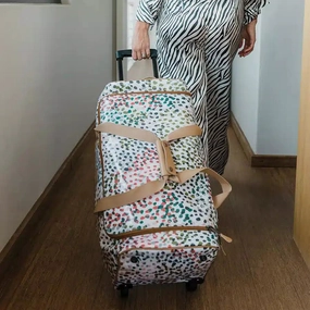 Shop Todays Picks Thandana Laminated Fabric Wheeled Duffel Bag