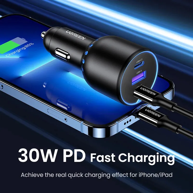 Trending Deals Today Ugreen 130W Usb C, Type C Fast Car Charger For Andriod & Iphone