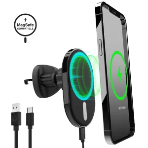 Magvent Magnetic Wireless Fast Charging Mount For Iphone 15, 14, 13 Series | Vent | Black Special Savings Today Shop Smart Deals
