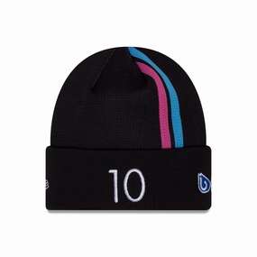Alpine Racing Pierre Gasly Youth Black Stripe Cuff Knit Beanie Hat Today Only Discount Special Steal Event