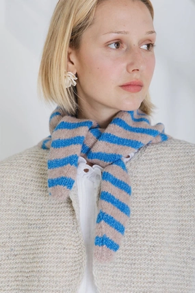 Bonte Elizabeth Triangle Scarf In Hassar Blue Exclusive Savings Event