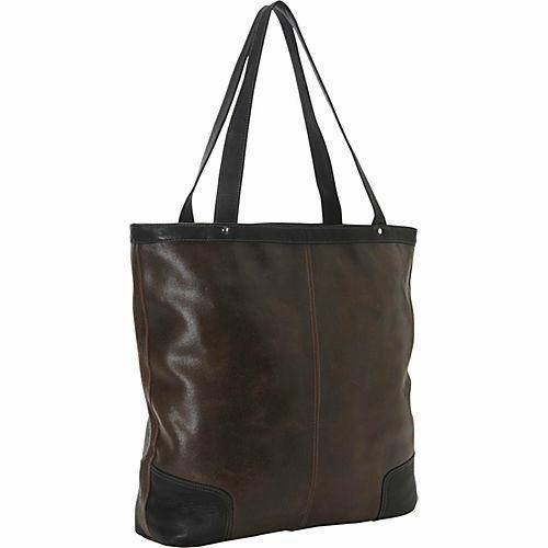 Piel Leather Vintage Vertical Tote Gift Sale Event Hot Offer Inside