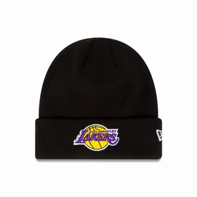 La Lakers Essential Black Cuff Knit Beanie Hat Hot Offer Event GiftWorthy Sale