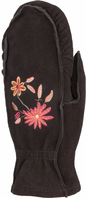 Daily Clearance Deal Embroidered Suede Mitt - Women