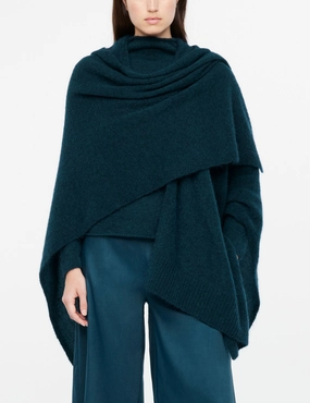 Flash Deal Alert Hood Poncho - Peacock Blue