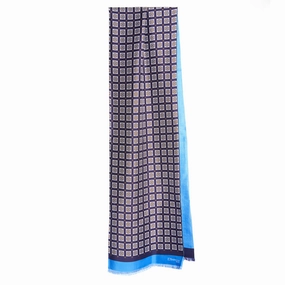 Flash Discount Today GiftWorthy Sale Midnight And Light Blue Double Silk Scarf