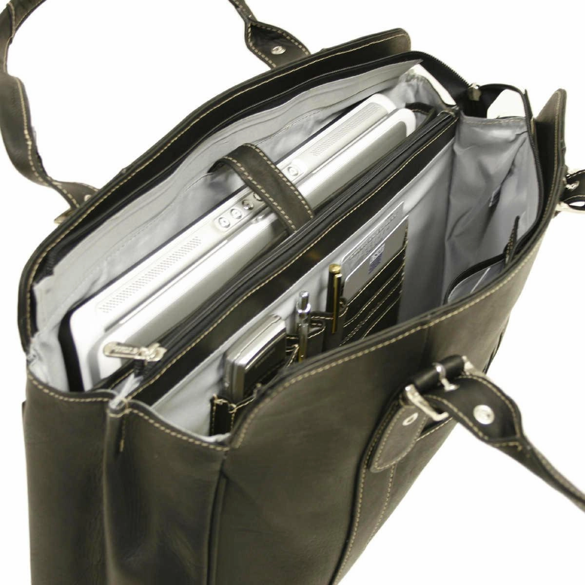 Perfect Gift Sale Piel Leather Ladies Buckle Laptop Tote