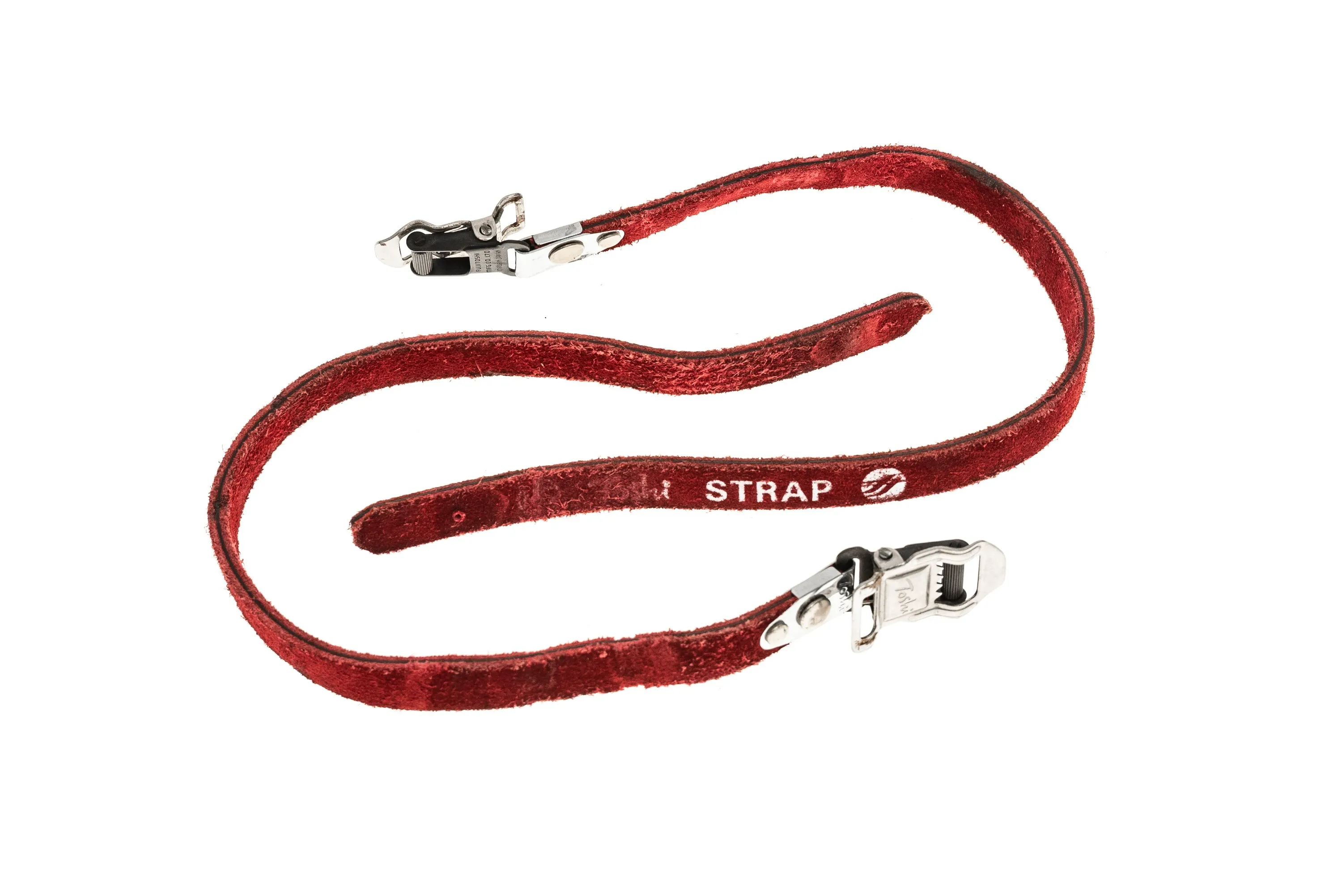 Toshi Deluxe Laminated Leather Single Toe Straps Red