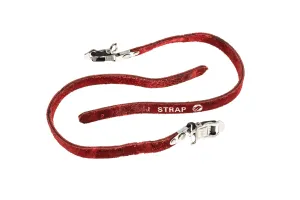 Toshi Deluxe Laminated Leather Single Toe Straps Red