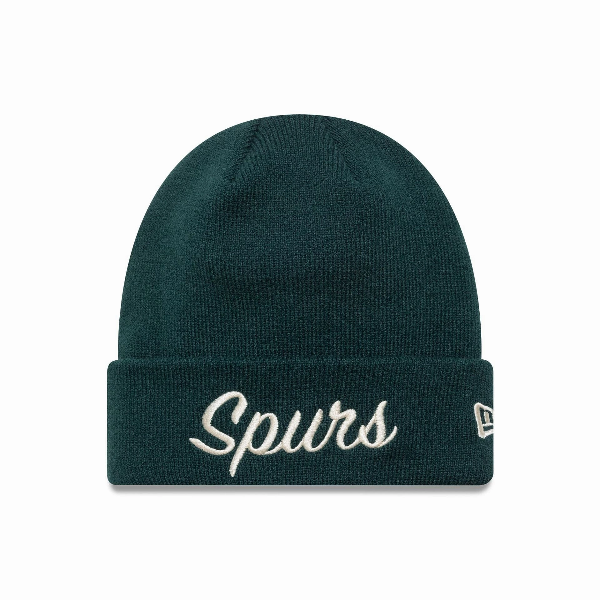Tottenham Hotspur Fc Seasonal Script Dark Green Cuff Knit Beanie Hat Special Steal Event
