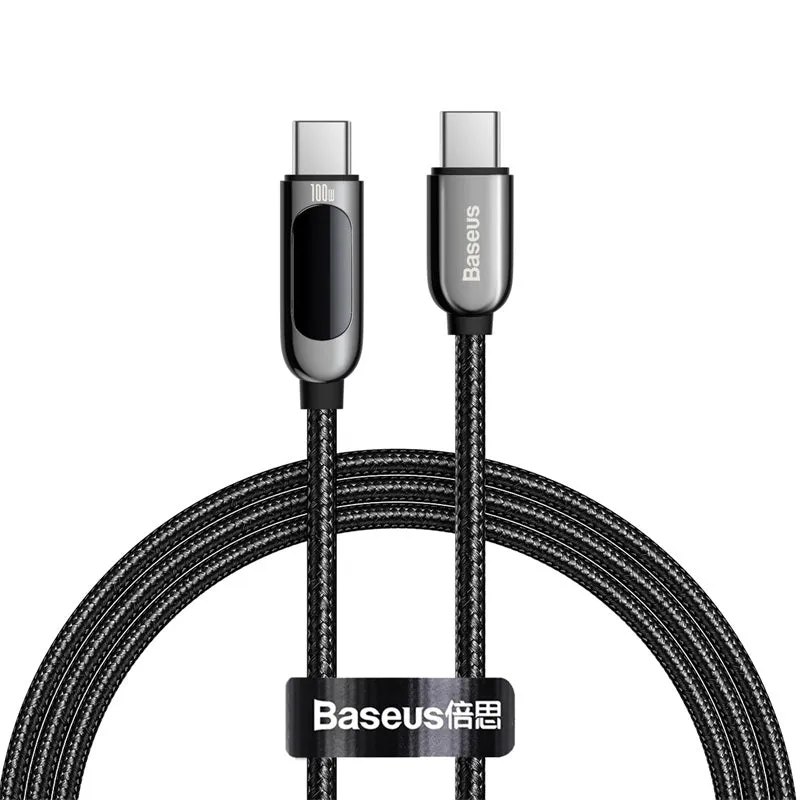 Hot Picks Today Hot Pick Sale Baseus Display Fast Charging Data Cable Type-C To Type-C 100W (Catsk-B01)