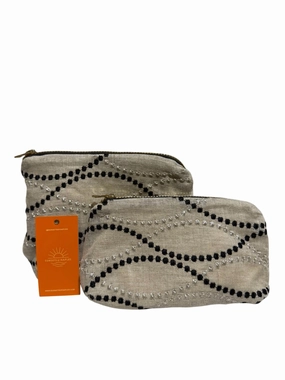 Make Up Bags Set In Embroidery Dots Dont Wait Save