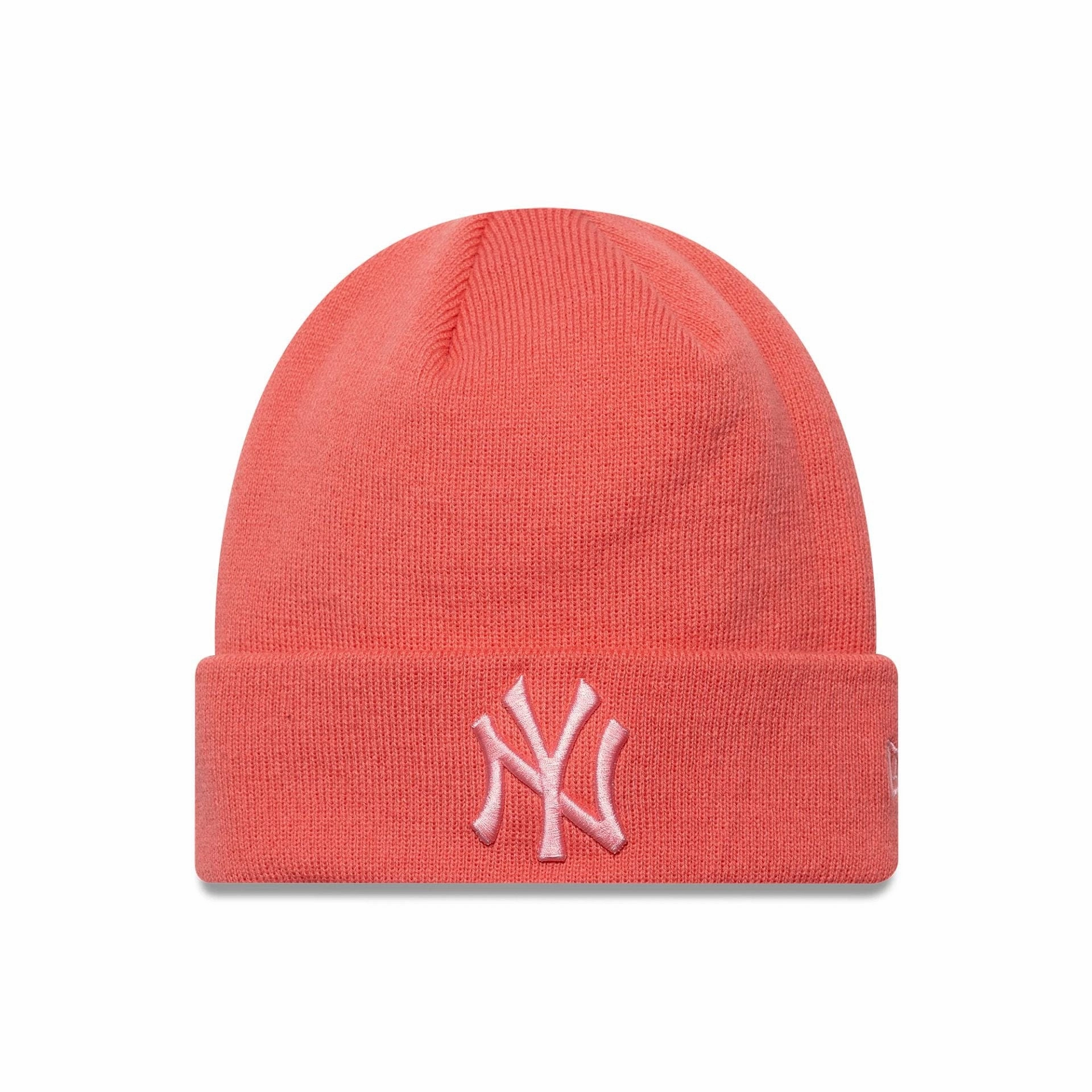 New York Yankees Mlb League Essential Pastel Pink Cuff Knit Beanie Hat Clearance Blowout