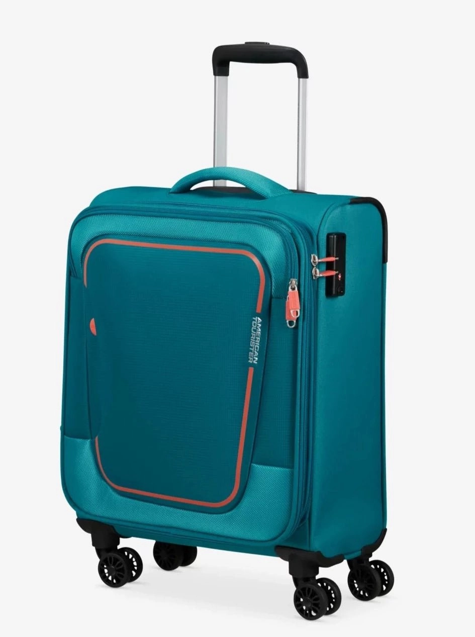 American Tourister Pulsonic 55Cm Cabin Spinner - Expandable | Stone Teal Online Deal Frenzy Flash Deal Today